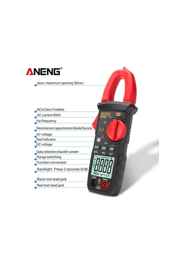 Red-st181 Dijital Pens Metre 4000 Sayım Dc/ac Akım Multimetre Ampermetre Gerilim Test Cihazı Araba Amp Hz Kapasite Ncv Ohm Testi