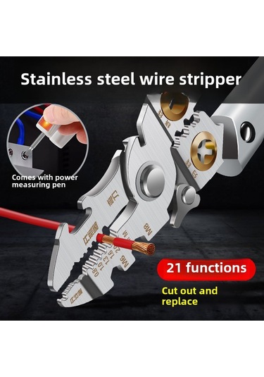 Konesam Elektrikçi Profesyonel Aleti: Test Fonksiyonlu Multifonksiyonel Tel Soyucu, Kesici Ve Press Aracı