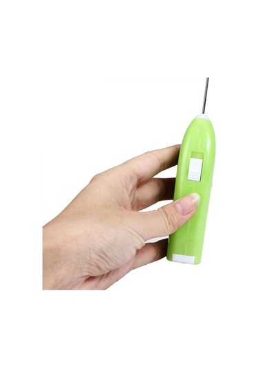Dancemonkey 1 Adet Mini Paslanmaz Çelik Elektrikli Yumurta Kahve Çırpıcı Yeşil, Küçük Ve Pratik Yeşil