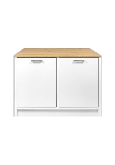 Bihter Mutfak Adası Alt Modül 100 Cm Beyaz Tezgah Dahil Beyaz