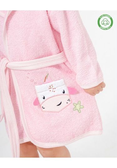 Balinalı Bornoz Pembe - Pembe