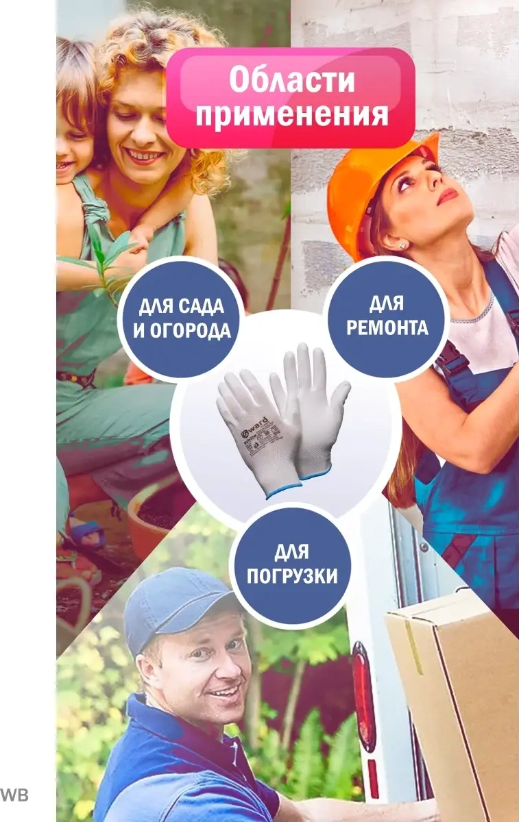 Gward Naylon İş Eldivenleri White 5 Çift 90652996