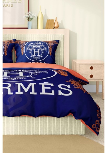 Marka Nevresim Takımı Çift Kişilik Pamuklu Saten Kumaş 6 Parça 3d Dijital Baskı Duvet Cover Set Model No:62 Renkli