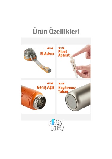 Tkk 900 Ml Çelik Termos Çift Kullanım Pipetli/rahat İçim -12/24 Sıcak-soğuk- Yalıtım -tkk2025new900ml Turuncu