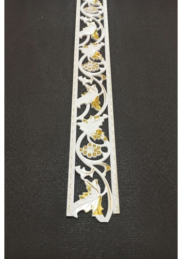 Beyaz Altın Duvar Ve Tavan Bordürü 10 Cm Eninde 100cm Uzunluğunda Dgk-14