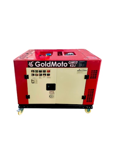 GoldMoto GM17KDJ Dizel Monofaze Marşlı Kabinli Jeneratör 17 Kva