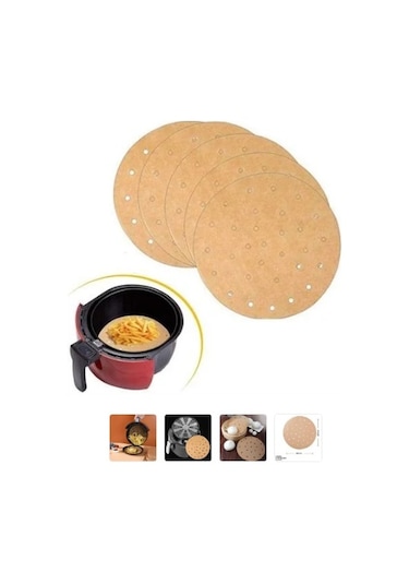 100 Adet Air Fryer Pişirme Kağıdı Tek Kullanımlık Hava Fritözü