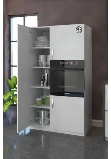 Tamamı Mdf Maxi Ankastre Fırını Dolabı 3 Kapaklı Çok Amaçlı Mutfa