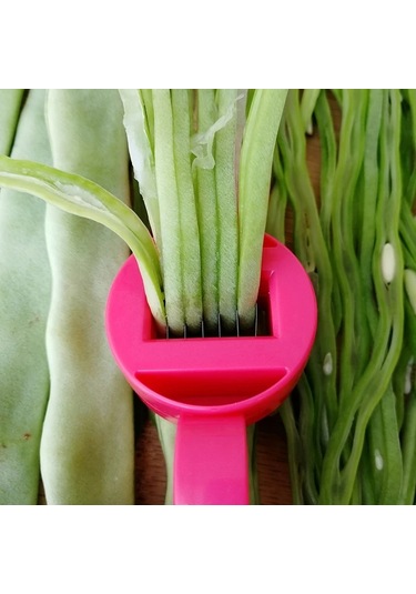 Honeybeeshop Kırmızı Fasulye Dilimleyici Rende Sebze Doğrayıcı Döner Multifonksiyonel Mutfak Aleti Kırmızı