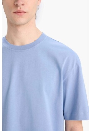 DeFacto Oversize Geniş Kalıp Bisiklet Yaka Kısa Kollu Kısa Kollu Tişört E6885AXNSBE797