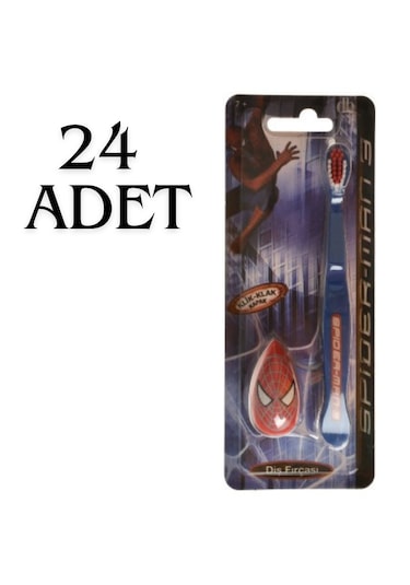 Vepa Spiderman Klik-Klak Kapak Büyük Diş Fırçası 24'lü