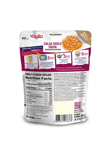 Yayla Yemek Hazır Salsa Soslu Tavuk 200 G