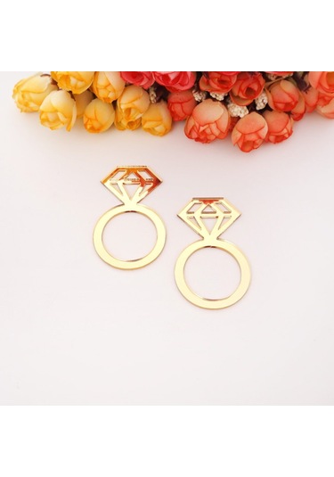 Elmas Peçete Halkaları Düğün Nişan Vb. Yemek Masası Dekorasyon İçin