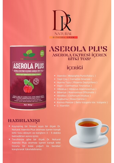 Dr.Natural Aserola Eki İçeren Karışık Bitki Tozu 3 x 150 G