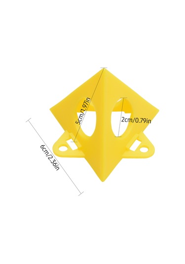 Qingmipy Plastik Triangular Boya Ayakları, Ahşap İşleri Ve Dekorasyon Projeleri İçin Sabit Taşıma, 20 Adet Sarı Renkli Stoklanabilir Destek Aparatı