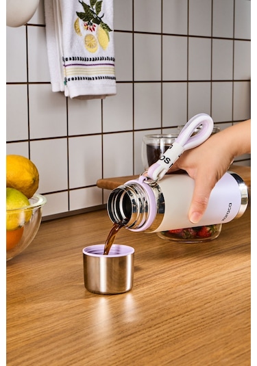 Karaca İnoxis Çelik Sızdırmaz Termos 550 Ml Lila