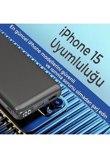 Bix Bxpb107 10000mah 20w Pd Type-c Usb Scp 22.5w Powerbank Siyah