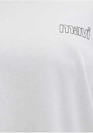 Mavi - Mavi Logo Baskılı Beyaz Tişört 1611309-620 Beyaz