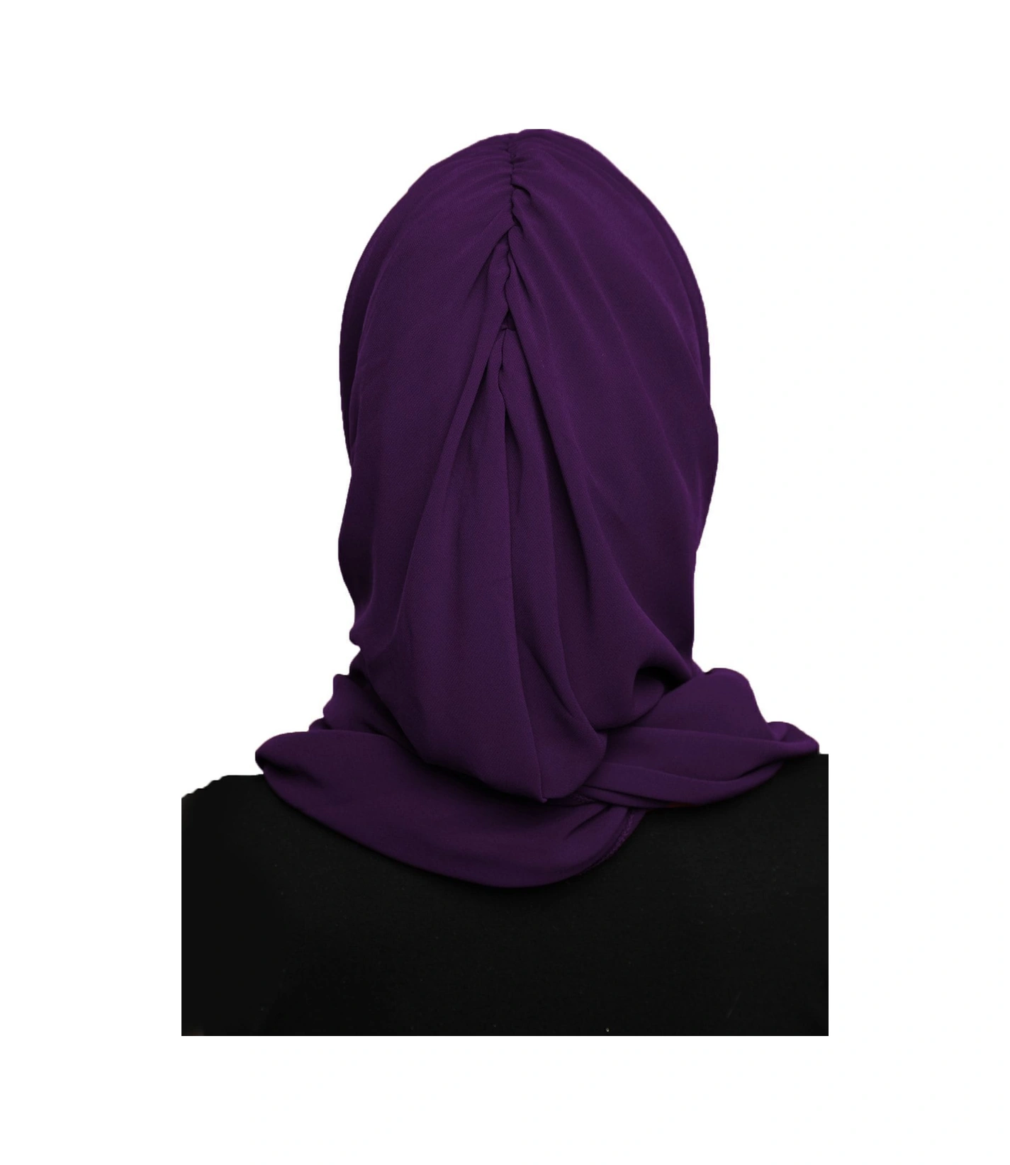 Şallı Takmatik Taşlı Mor Renk Hazır Türban Tesettür Bone Namaz Örtüsü Mor
