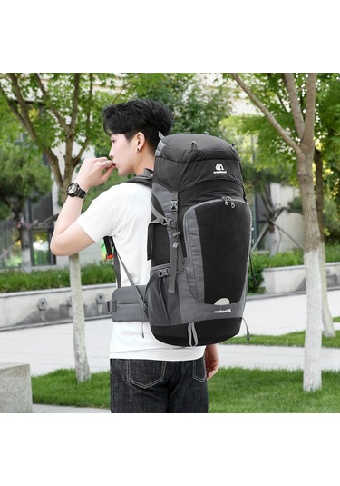 Weikani Çok Amaçlı Suya Dayanıklı 65l Outdoor Sırt Çantası Siyah