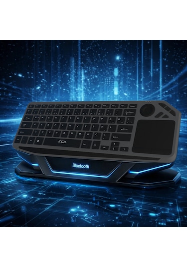 Ibk-566bt Bluetooth+ 2.4g Touchpad Sılent Rechargeable Klavye