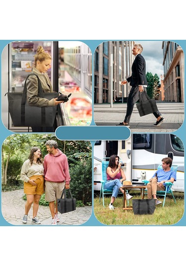 20l Katlanabilir Soğutucu Çanta, Alışveriş Çantası, Piknik Çantası, Yalıtımlı Termal Çanta, Kamp, Piknik, Yiyecek Taşıma İçin Soğutucu Çanta Çok Renkli