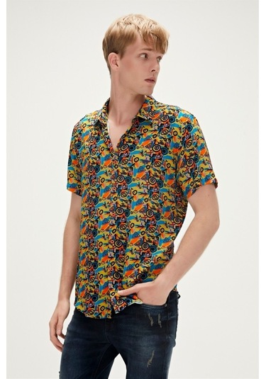 Bad Bear Biface Erkek Kahverengi Klasik Yaka Gömlek 230130003-CID Kahverengi