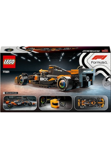 LEGO® Speed Champions McLaren F1® Team MCL38 Yarış Arabası 77251 - 10 Yaş ve Üzeri Çocuklar için Yaratıcı Oyuncak Yapım Seti (269 Parça)