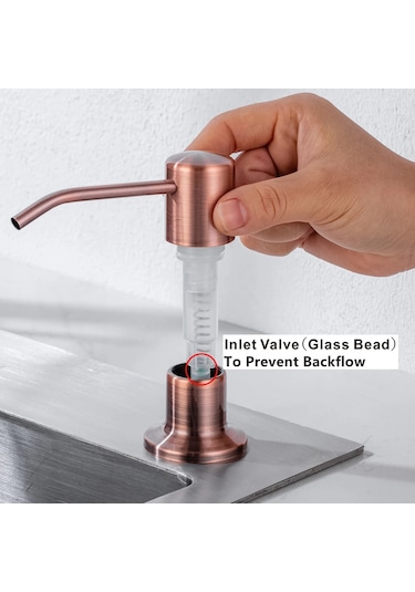 Orb-500ml 304 Paslanmaz Çelik Mutfak Lavabo Sıvı Sabunluk Fırçalanmış Nikel Siyah Deterjan El Pompaları Dağıtıcı Güverte Montaj