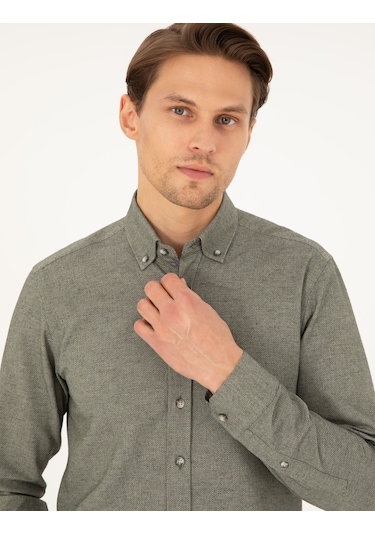 Pierre Cardin Erkek Haki Gömlek Desenli 50293756-vr027 Haki