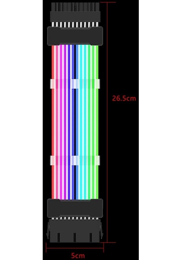 Homyl Uzatma Rgb Kablosu Psu Seti Bilgisayar Pc Için Pcıe