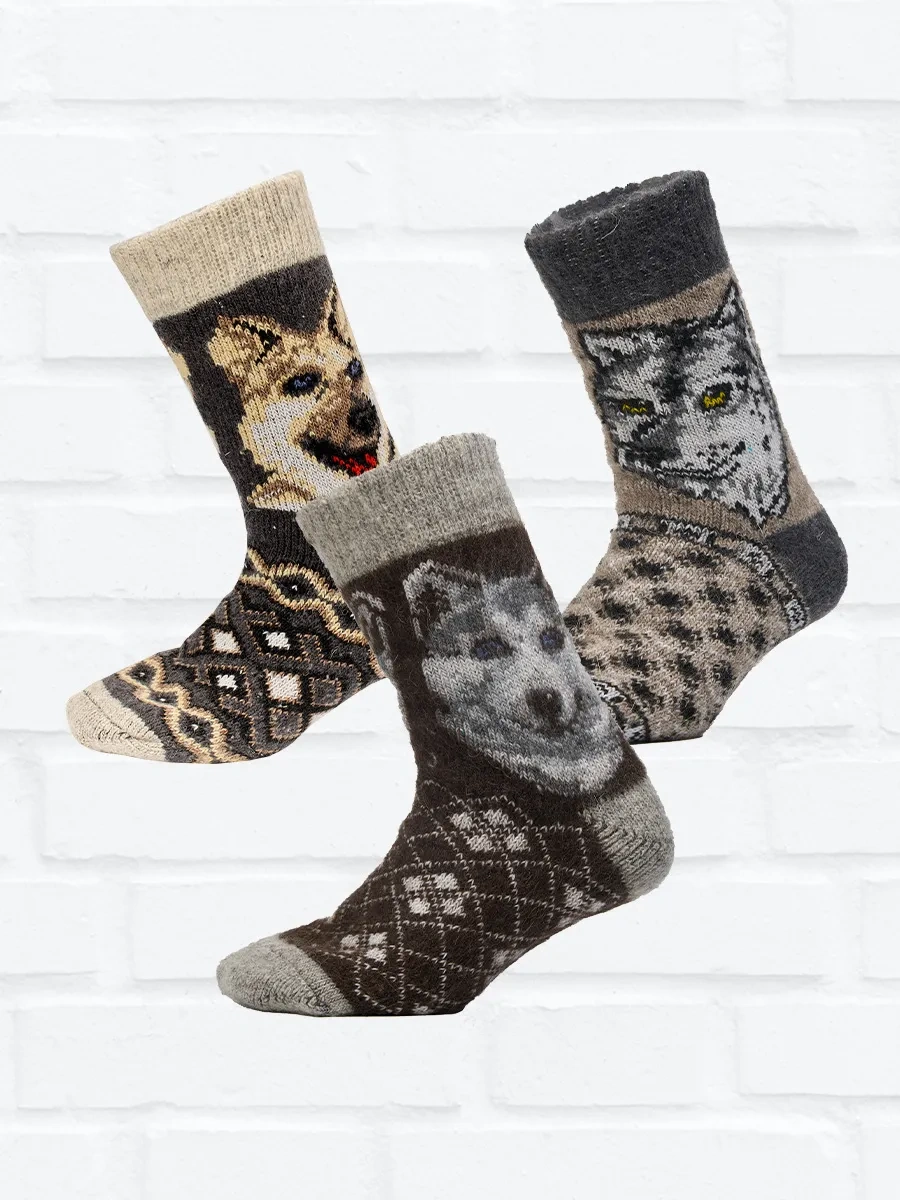 Nakın Yünlü Sıcak Kış Çorapları Hediye 3 Çift 132080305 Siyah Melanj