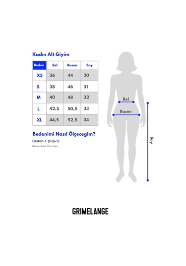COLSA Kadın Regular Yüksek Bel Beyaz / Mavi / Sarı Alt-Üst Takım