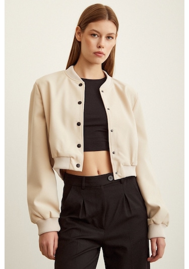 Never More Astarlı Çıt Çıtlı Mont Bej