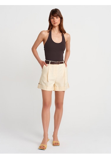 Dilvin 21052 Halter Yaka Top-koyu Kahve Koyu Kahve