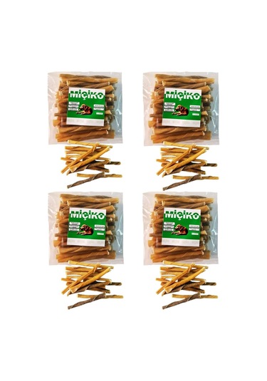 4 X 50li Naturel Burgu Ödül Çubuğu Ve Çiğneme Kemiği 8-10cm