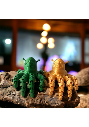 Ahtapot Shrek Figürü Altın Renk