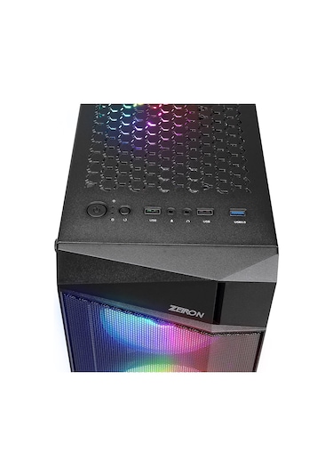 Zeiron Montreal 4x12CM RGB Fanlı Mesh Panel Oyuncu Bilgisayar Kasası