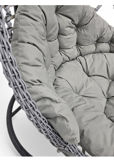 Wellagarden Apemia Rattan Gri Salıncak