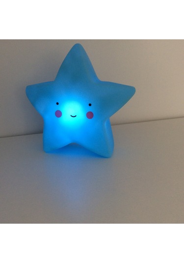 Yıldız Figürlü Gece Lambası Mavi Çok Renkli