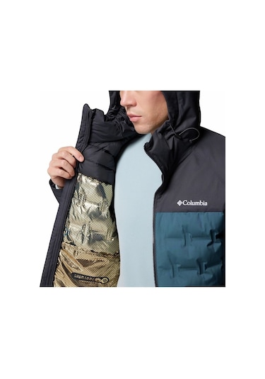 Columbia Grand Trek Iıı Down Kapüşonlu Erkek Kaz Tüyü Mont Erkek Mavi Wm7857-429 Mavi