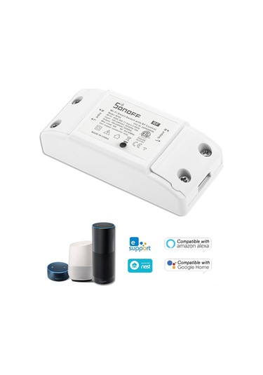 Dofolink Im151116003 Sonoff Rf Akıllı Anahtar: Wi-fi Ve 433mhz Rf Kumanda, Uzak Kontrol, Zamanlama, Ses Kontrolü Echo/google Home - 2200w
