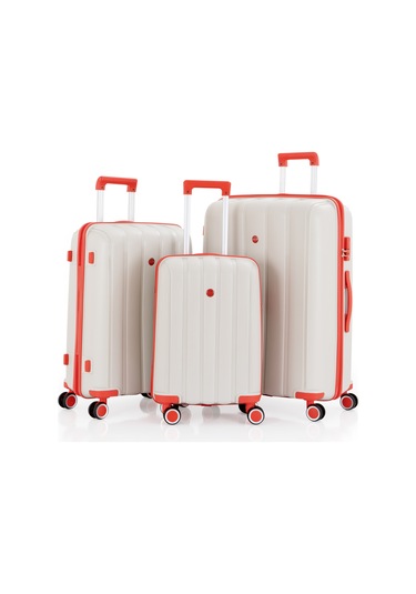 V305 Arty Y.üretim Pp Valiz Kemik/mercan Set S18y100033-set 00435 Çok Renkli