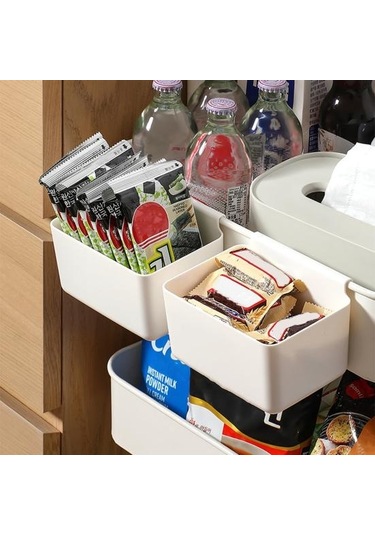 Buzdolabı Organizatör Kullanışlı Esnek Sabitleme Plastik Buzdolabı Yan Kapı Dağıtıcı Saklama Kutusu Ev Gereçleri
