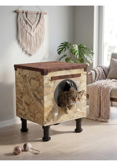 Osb Kedi Evi Kedi Yuvası Dış Mekan Su Geçirmez