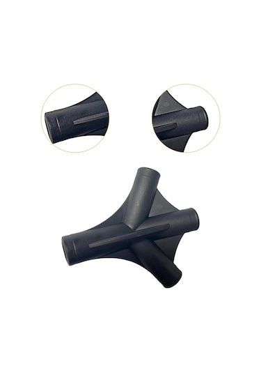 Dolıty Çadır Kutupu Konnektörü Doğrudan 19mm-9.5mm-11mm Siyah