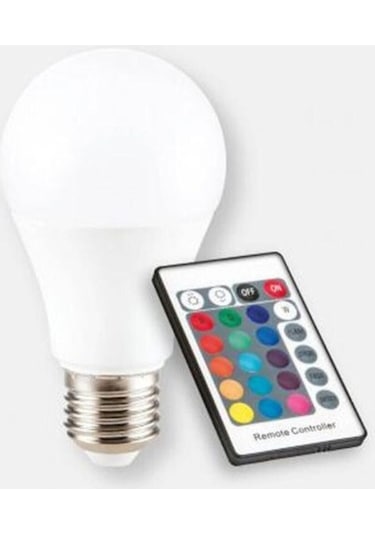 Kumandalı Rgb Led Ampül Led Ampul 9 Watt Beyaz