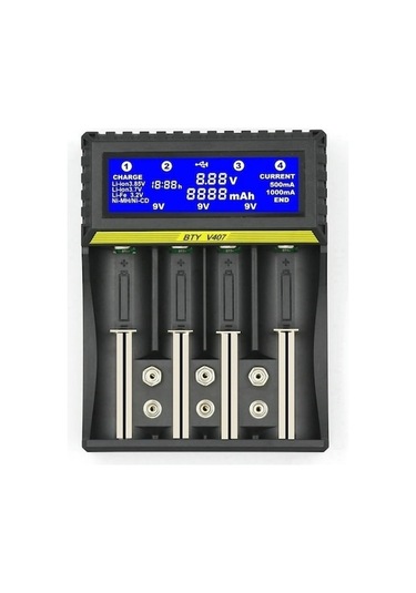 Besthome1 Çoklu Pil Şarj Cihazı: 18650, Aa/aaa, 9v Lcd Ekranlı Hızlı Şarj