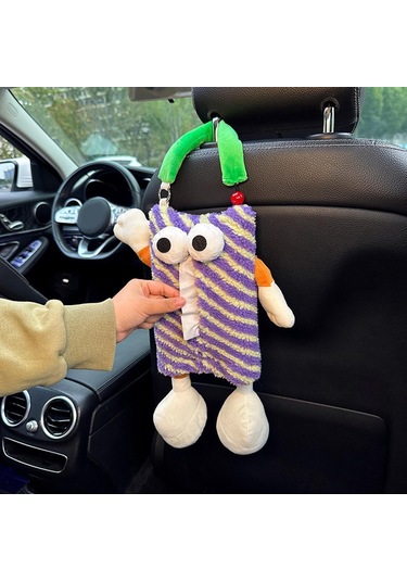 Suntek Magideal Peluş Karikatür Araba Doku Tutucu Yaratıcı Menekşe