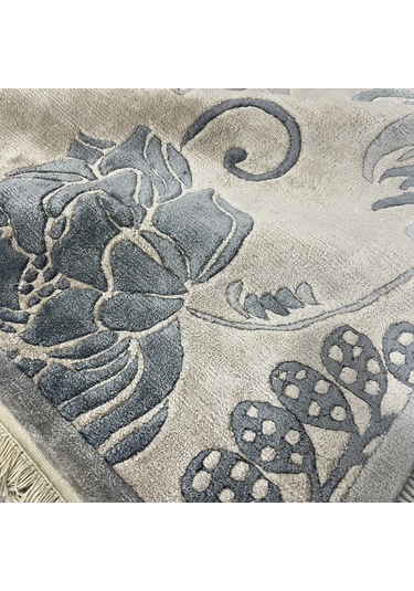 Eko Halı Fantacy 1525 Cream Blue El Dokuma Salon Halısı Krem Mavi
